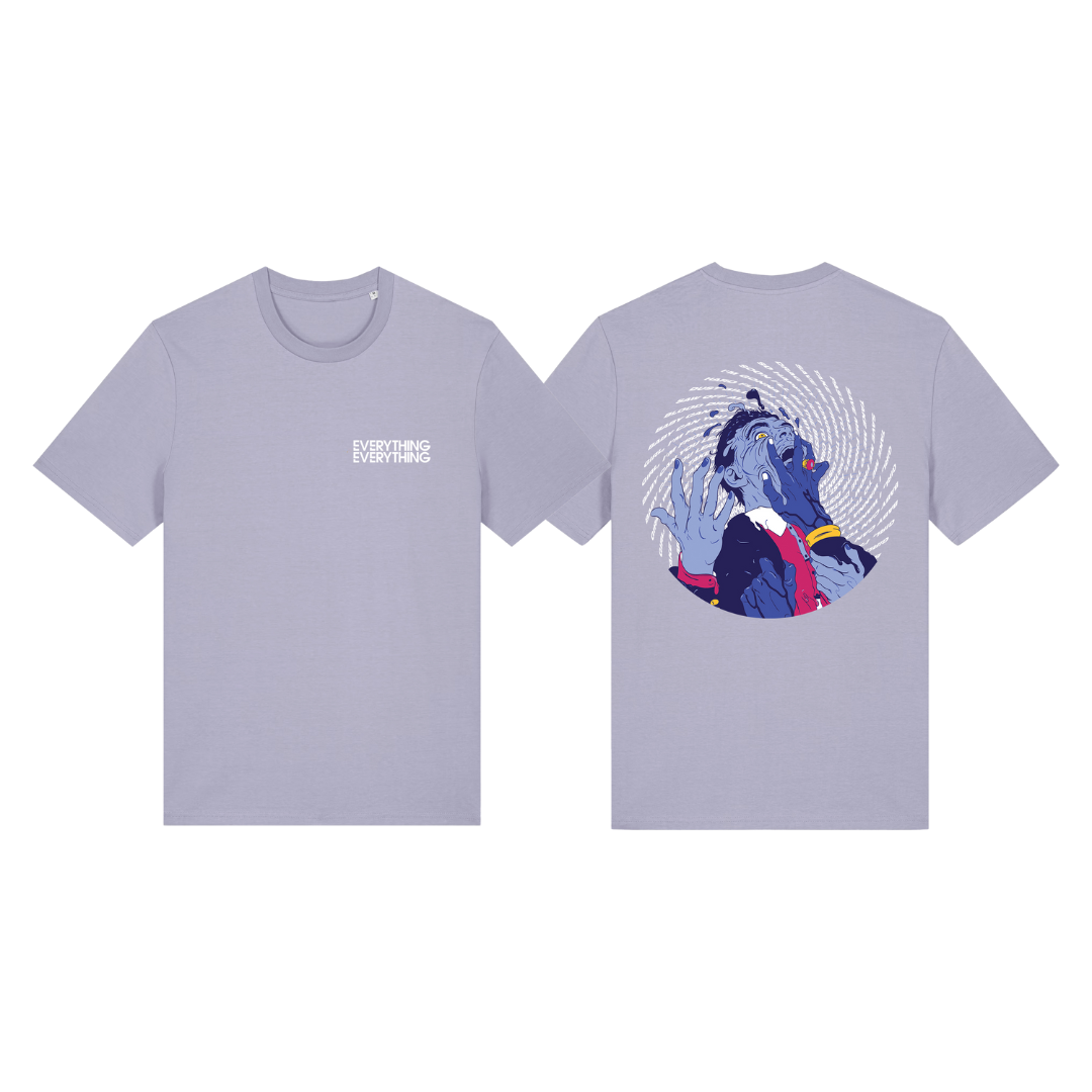 Pale Purple Distant Past Spiral Lyric Tee