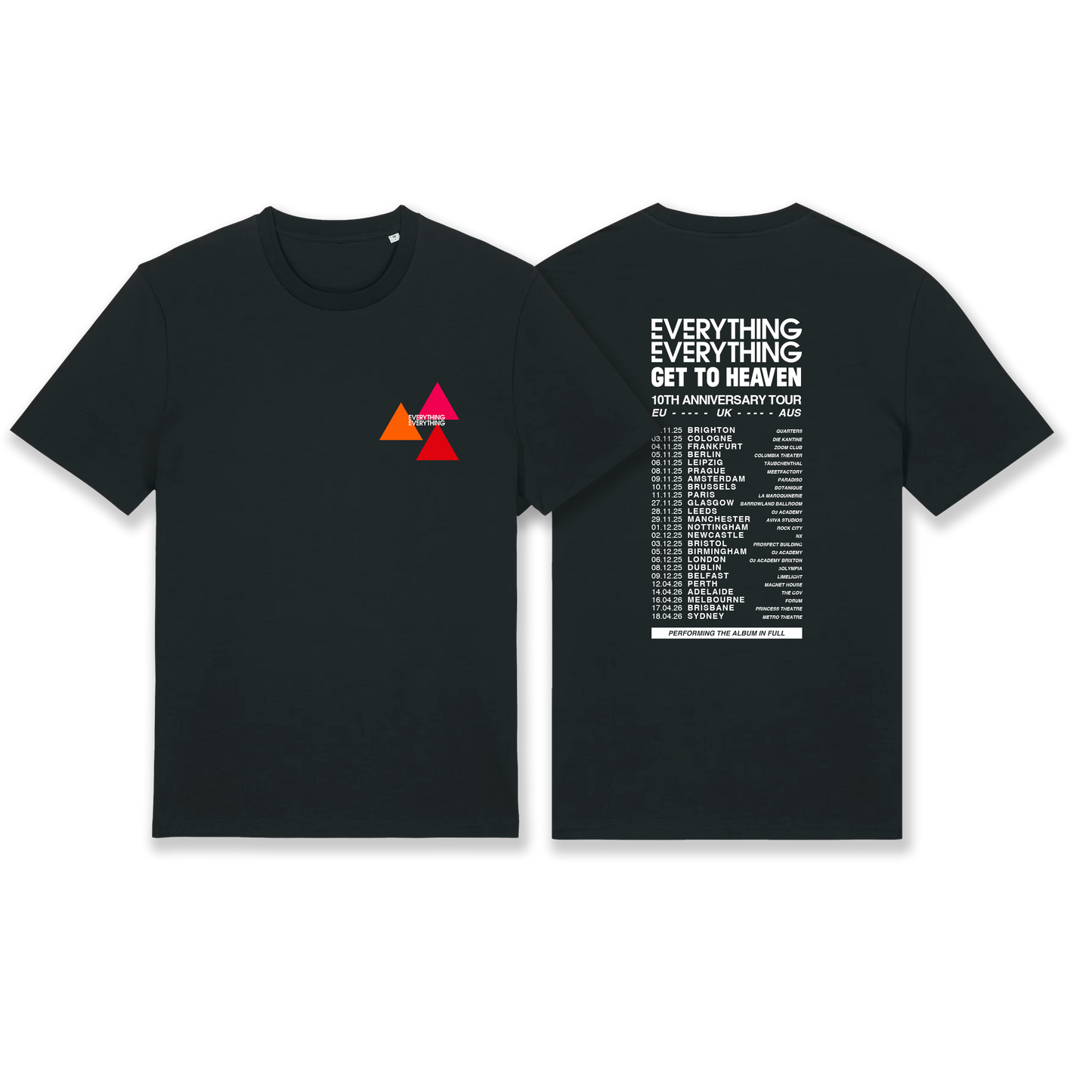 Get To Heaven 2025 EU//UK/AUS 2025 Black Tour T-Shirt