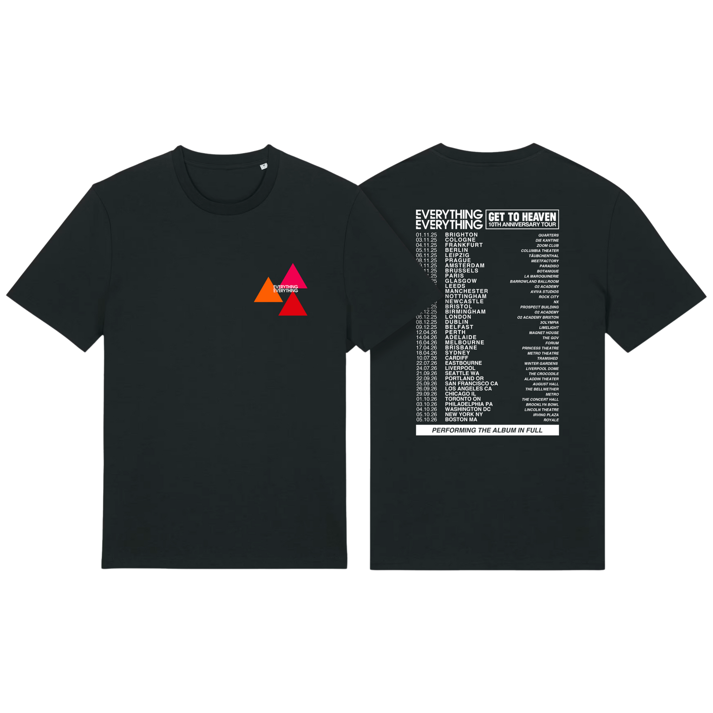 Get To Heaven 2026 EU//UK/AUS Black Tour T-Shirt